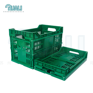 Quali <span class=keywords><strong>40</strong></span> Lít Lưới Nhựa Có Thể Gập Lại Thùng Stackable Di Chuyển Hộp Lưu Trữ Thùng Trái Cây - Product Image 5