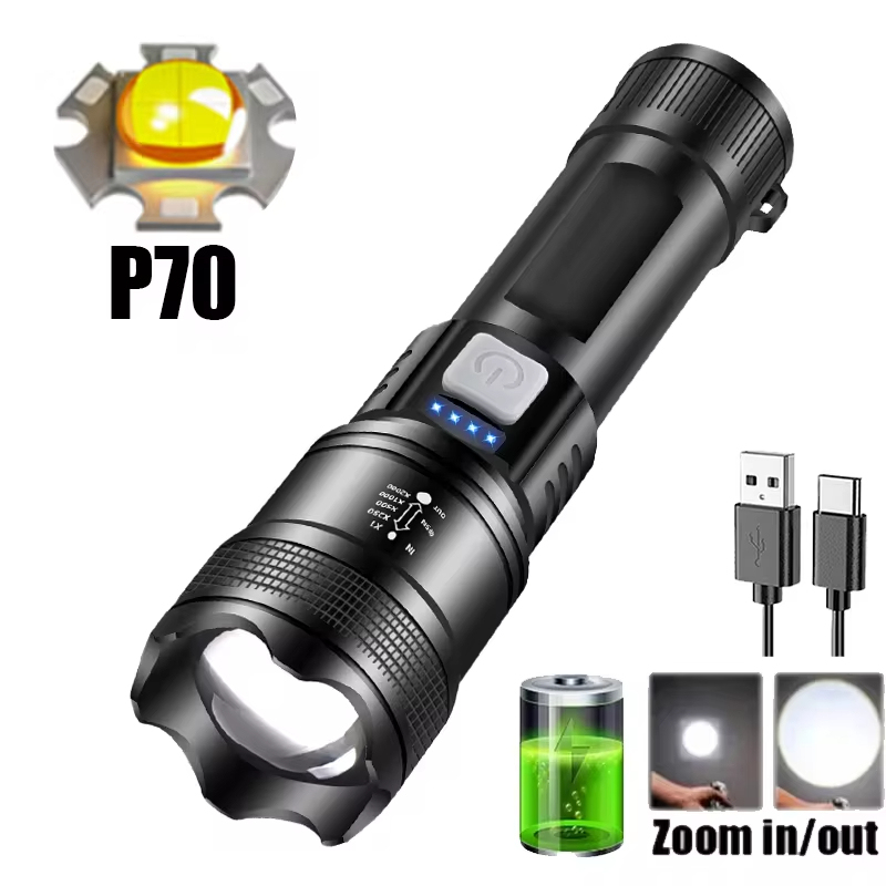 XY818 plastic electric display flashlight