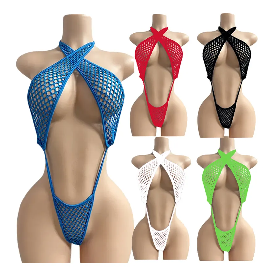 Maxsun Nuevas llegadas Moda Sexy Pole Night Club Stage Dancewear Fishnet Ropa de baile exótica