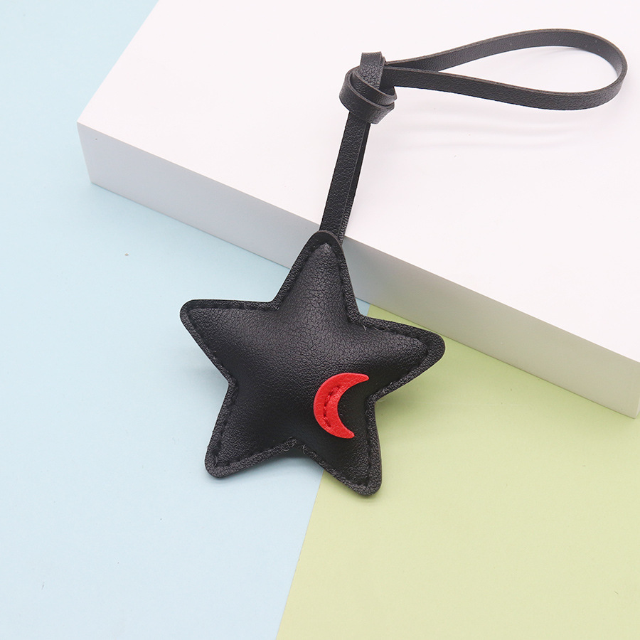 Stars-moon-black stars-red moon