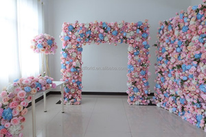 E028 sừng màu hồng cừu góc khung Runner bảng lụa hoa nhân tạo bảng RUNNERS Wedding vòm centerpieces bối cảnh trang trí - Product Image 5