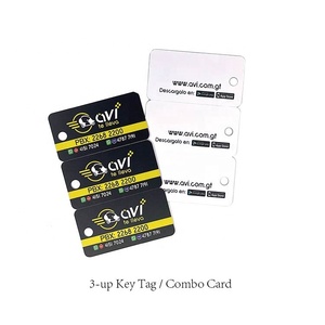 定制标志防水忠诚会员奖励组合卡，带条形码钥匙标签 - Product Image 3