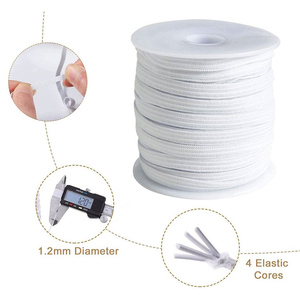 Cordones elásticos redondos de algodón y poliéster para Sudadera con capucha y pantalones de chándal Cuerda de repuesto para Sudadera con capucha y pantalones de chándal - Product Image 1