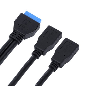 <strong>Customization</strong> <strong>USB</strong> 3.<strong>0</strong> Cable 20Pin IDC to <strong>2</strong>*<strong>USB</strong> 3.<strong>0</strong> a Female Adapter Cable for Computer <strong>USB</strong> 3.<strong>0</strong> Cable