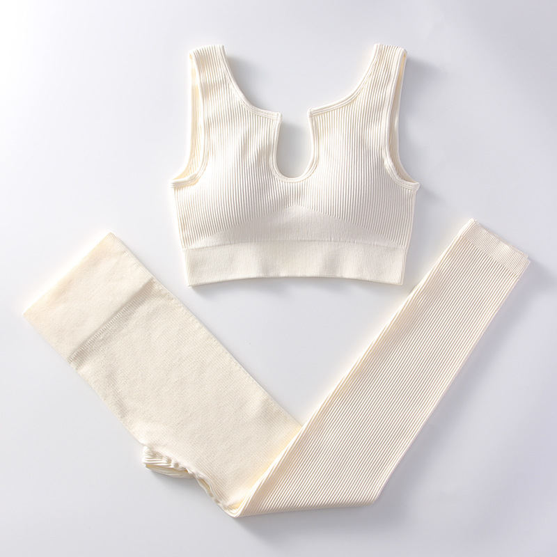 White U-Neck Bra Trousers