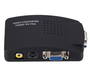 Adaptador convertidor de S-Video compuesto RCA AV de EE. UU. A VGA Pantalla ANCHA Video AV compuesto a Vga