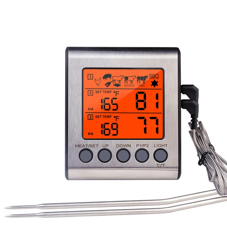 Termometro per carne digitale istantaneo con sonda per sonda di temperatura della carne elettrica per Grill barbecue affumicatore cottura forno-impermeabile