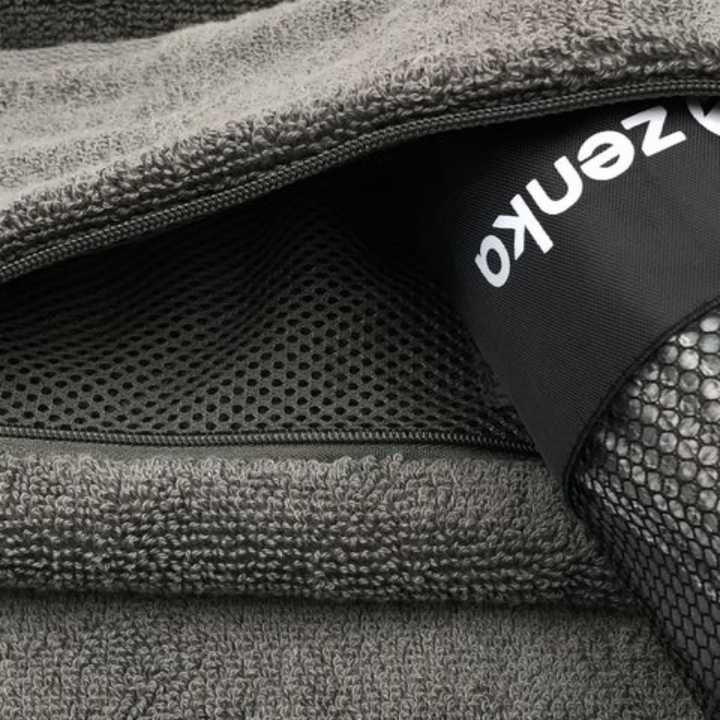 Asciugamano da palestra in cotone jacquard asciugamano sportivo in spugna di cotone con tasca
