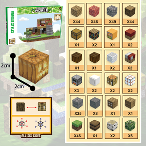Cayi Hot Bán Thế Giới của Tôi Biệt Thự Nhà 294 Pcs Vuông Xây Dựng Khối Cube Moc Xây Dựng Khối Bộ Đồ Chơi Giáo Dục Cho Quà Tặng - Product Image 2