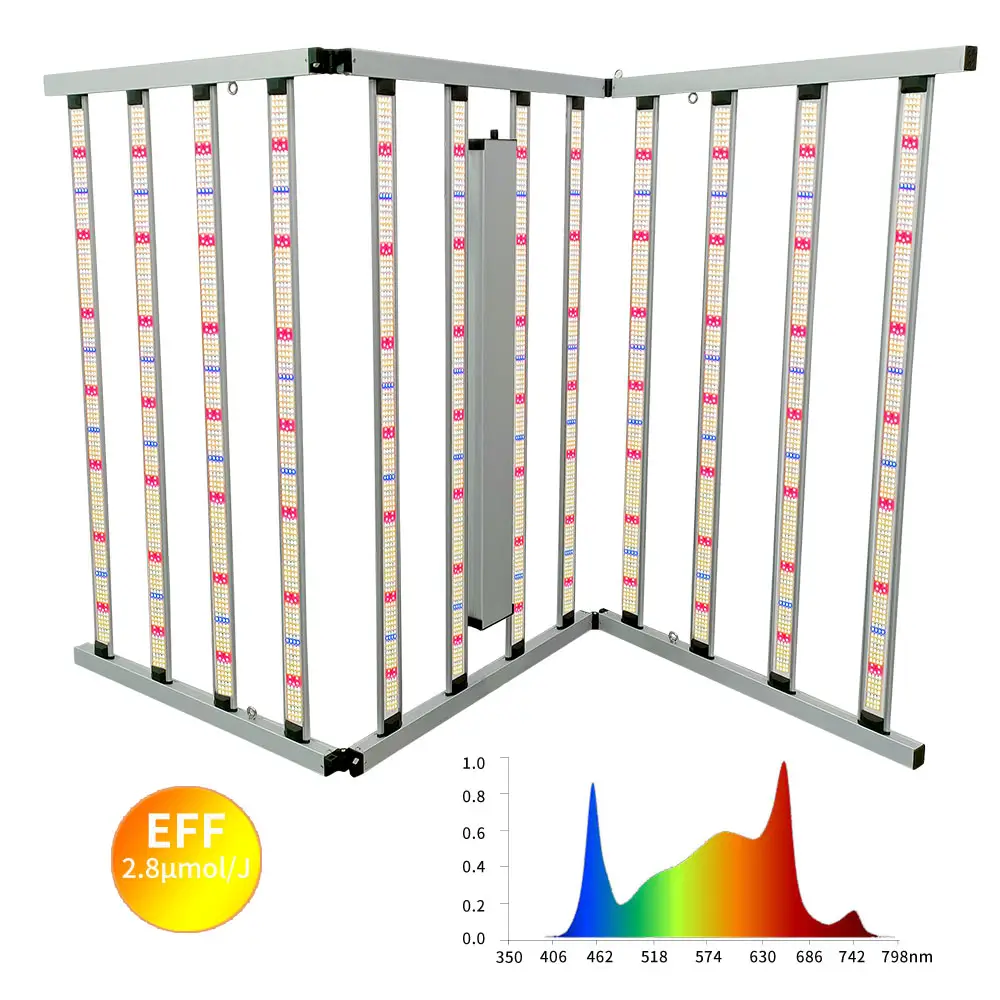 Haute ppfd spectre complet led éclairage supérieur 1200 watts led barre lumineuse de croissance pour plantes d'intérieur hydroponiques