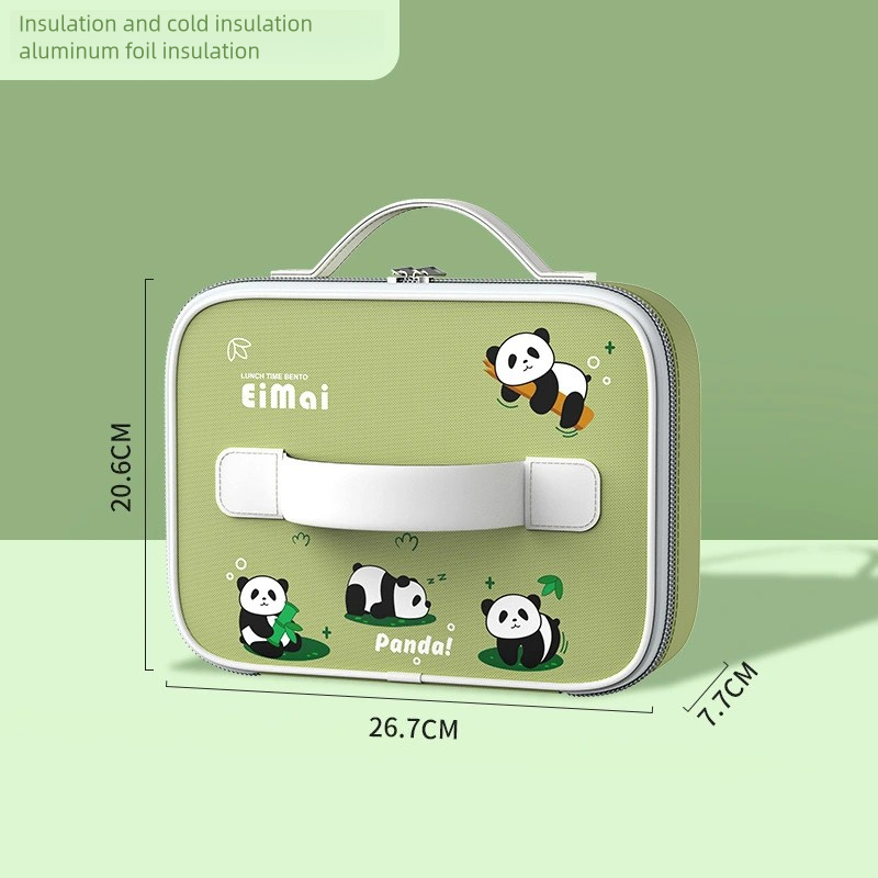 Sac à assiettes vert - Panda
