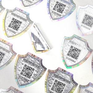 Etiqueta de código QR colorida de diseño gratuito personalizado, pegatina de holograma, pegatina antifalsificación, etiqueta de seguridad holográfica - Product Image 3