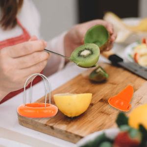 Gloway tiện ích nhà bếp công cụ 2-trong-1 dễ dàng nắm bắt thép không gỉ trái cây Scoop cutter nhựa Kiwi Slicer dao công cụ Kiwi Peeler - Product Image 6