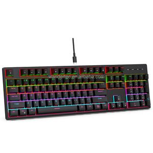 Wander W1K Ratón RGB con cable Teclados Aura Mecánicos reales 61 teclas con USB tipo C Nuevos accesorios de computadora Estilo de tableta inaLámbrica
