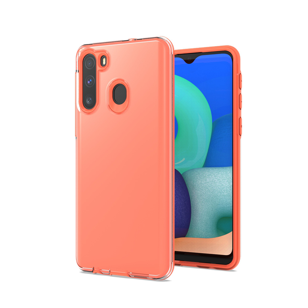 PC trasparente+TPU arancione