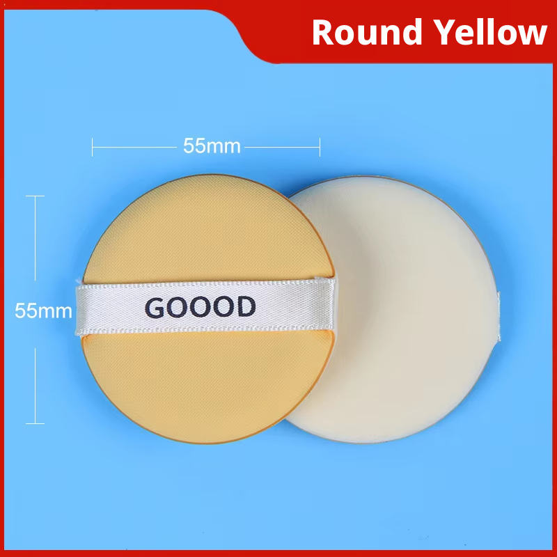 Surface ronde en cuir jaune