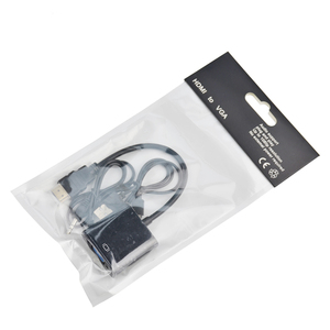 Precio de fábrica HDMI a VGA Adaptador convertidor 1080P macho Coaxial para HDTV Monitor ordenador proyector con chaqueta de PVC en Stock