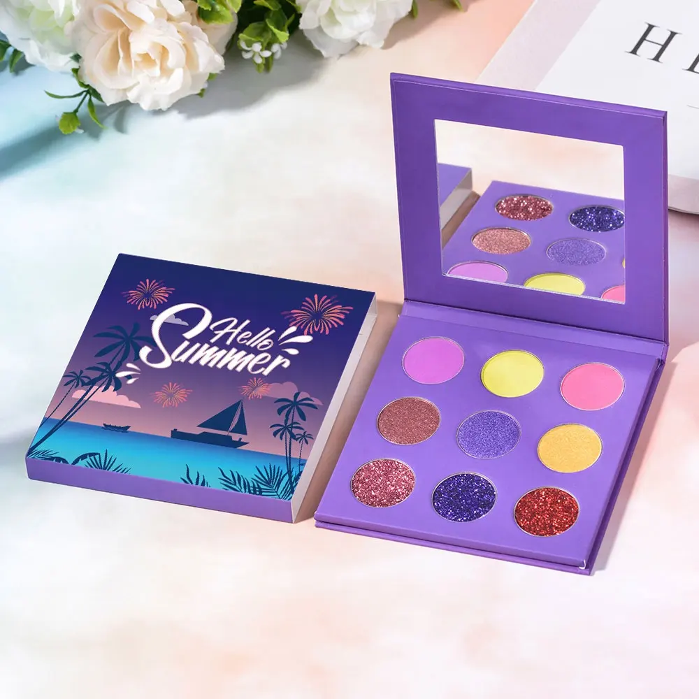Private Label Custom Your Own Makeup Palettes 9 farbe High Pigment Powder Eyeshadow Palette