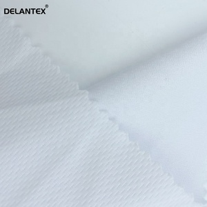 Delantex升华面料180gsm白色亲肤芯针织聚鸟眼网布供应商免费样品