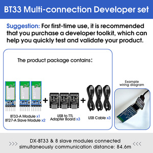 DX-BT33 develeper kit 223M long range Multilink <strong>Bluetooth</strong> <strong>module</strong> nRF52833 chip+PA Amplifiers 22dBm UART transmission <strong>AT</strong> <strong>commands</strong> - Product Image 2