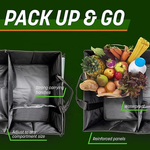 Foldable Organizer Multi-Compartment Automotive SUV Car Organizer for Storage Adjustable Straps <strong>Drive</strong> Auto Car <strong>Trunk</strong> Organizer - Product Image 6