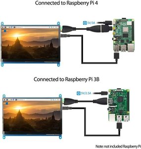 5 Zoll 800x480 Raspberry Pi Touchscreen-Display