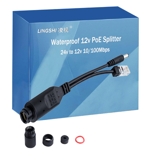 防水POEスプリッター24V ~ 12V出力100Mbps 12Vセキュリティカメラ用イーサネットアダプター - Product Image 2