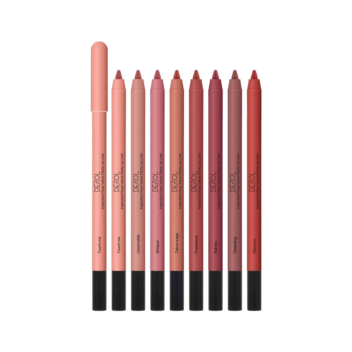 Großhandel Amazon Hot Selling Velvet Matte Lippenstift High Pigment Lip Liner benutzer definierte Private Label Bleistift mit Einzelhandel paket