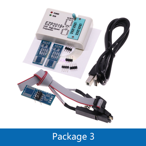 Neueste Version EZP2019 Hochgeschwindigkeits-USB-SPI-Programmierer Support24 25 93 EEPROM 25 Flash-BIOS-Chip Komplett set mit Adapter buchse