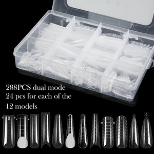 288Pcs/box <strong>Full</strong> Cover Press on Nails Dual Forms Quick Extension 12 Models for Nail Extended Builder Nail Gel False <strong>Tips</strong> Manicure - Product Image 2