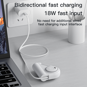 <span class=keywords><strong>2025</strong></span> yeni yenilikçi hızlı şarj İşlevli Mini taşınabilir 5000mah taşınabilir şarj cihazı geri çekilebilir kablo ve ben şarj izle - Product Image 3