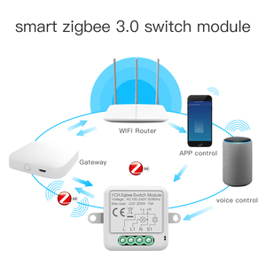 SLS Tuya ZigBee Mini fai da te intelligente interruttore luce modulo 1 banda per sistema Smart casa filo neutro richiesto modulo relè Tuya ZigBee - Product Image 3