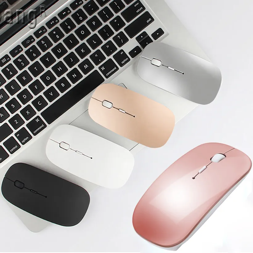 New BT Dual-mode Rechargeable Wireless Mouse 5.0 Mute Glow Silent Notebook 2.4G USB Wireless Mouse