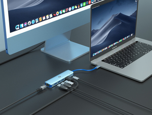 VCOM USB tipo C Hub 6 en 1 Adaptador de base multifunción con 4K HDMI 1000Mbps RJ45 Gigabit Lan para computadora portátil - Product Image 3