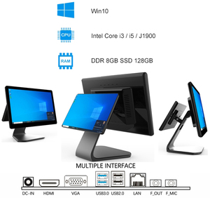 2024 Register Cash With Embedded Printer Portable Machine Store Pos System Point of Sale <strong>Device</strong> with 15.6 Inch Dual Touch Screen - Product Image 5