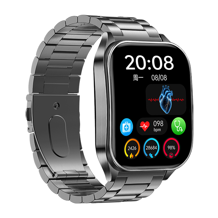 Noir - Bracelet en acier
