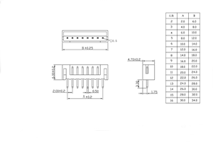 PH2.0 5/6/7/8/9/10Pin 2.0mm passo Pin Header JST connettore adattatore PH connettore passo 2.0mm - Product Image 2