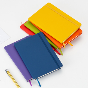Venta al por mayor personalizado A5 diario con correa elástica diario cuaderno impreso marca Logo Bloc cuaderno de notas de cuero PU