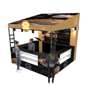 10x10ft personnalisé SEG moderne café exposition publicité rétro-éclairé stand de convention - Product Image 1