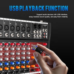 CT8 Professional 8 Channel Audio Mixing Console <strong>Pro</strong> Audio Dj <strong>Mixer</strong> for Stage Performance Sound System