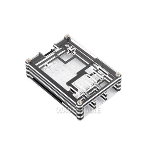 Waves hare Transparent und Black Acrylic Case für Raspberry Pi 5, Unterstützt die Installation von Official Active Cooler - Product Image 5