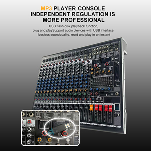 Al por mayor profesional 8 12 16 canales estudio en vivo micrófono tarjeta de sonido controlador de DJ consola mezcladora de audio mezclador de canal - Product Image 5