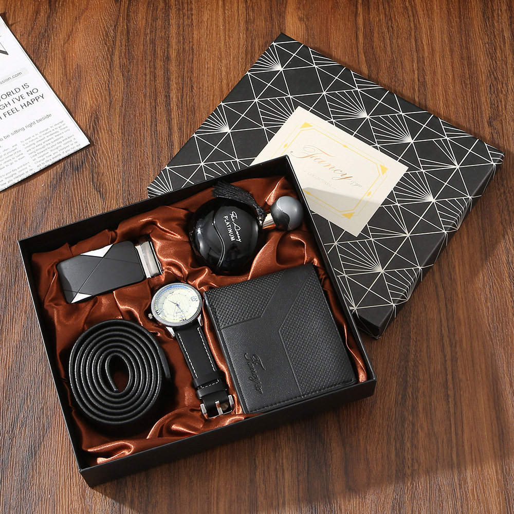 m2956 6-piece set-discount-perfume-belt-wallet-watch