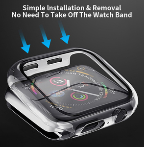 シリーズ456用アンチスクラッチPCケースAppleWatch用透明ケーススクリーンプロテクター付きAppleWatchケース用フルカバー - Product Image 4