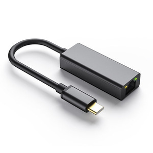 Porta USB tipo <span class=keywords><strong>C</strong></span> para <span class=keywords><strong>RJ45</strong></span> Gigabit <span class=keywords><strong>Ethernet</strong></span> LAN cabo de rede USB 3.1 adaptador preto
