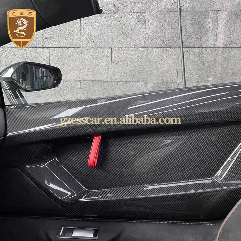 Torneado al Interior de la puerta del coche, fibra de carbono, estilo Svj, brillante, negro, para laminador, Lp700, 740, 750