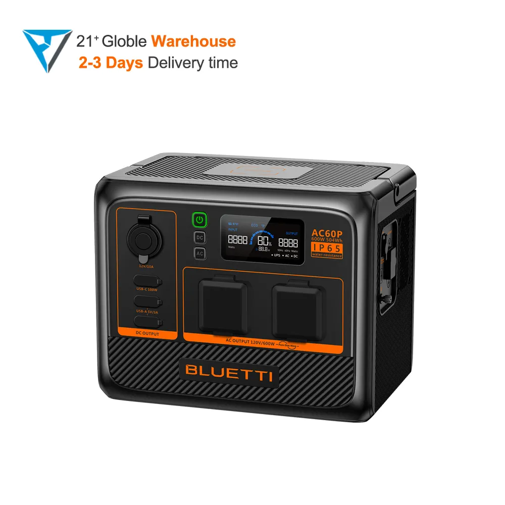 Bluetti Portable énergie de secours 500w équipement électrique Lifepo4 batterie centrale solaire