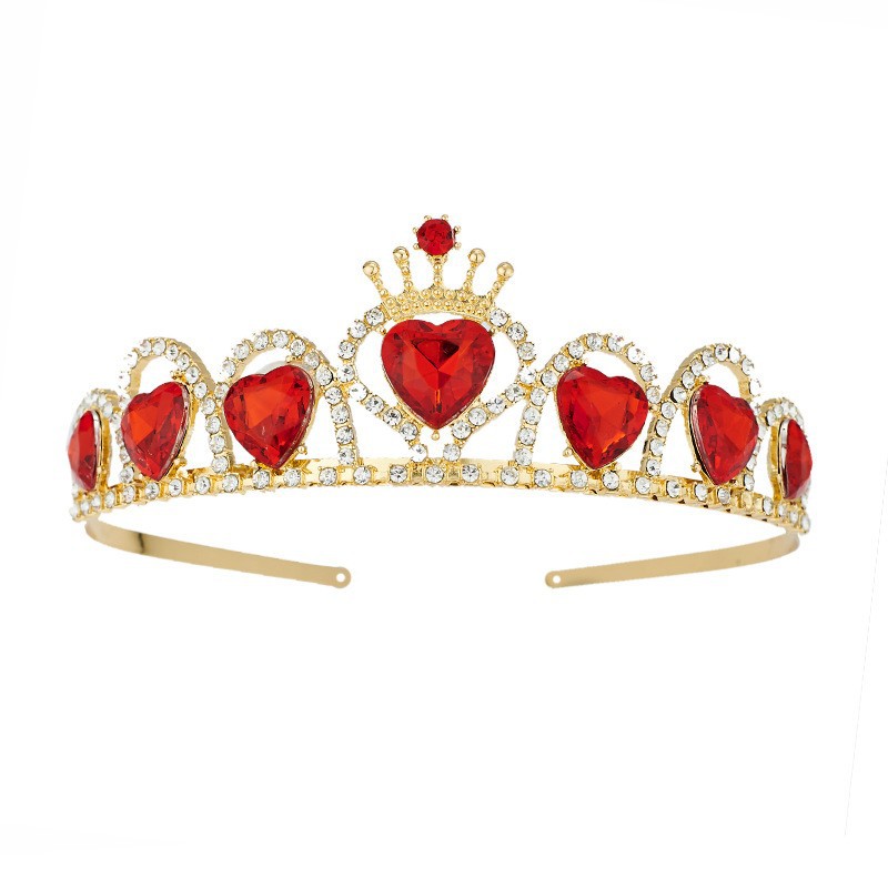 Couronne coeur pêche rouge