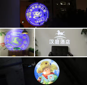 Statik LED Logo GOBO reklam iş mağazaları için özelleştirilmiş görüntü projeksiyon lambası restoranlar - Product Image 4