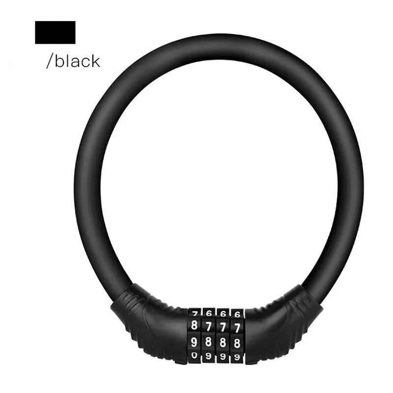 Candado de seguridad de silicona sin llave para bicicleta, candado de Cable de bicicleta, candado personalizado de 4 dígitos, combinación de candado para bicicleta